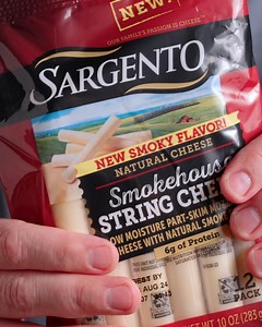 It's National String Cheese Day! Try our new bold string cheese flavors. Introducing Fiesta™ Pepper and Smokehouse String Cheese™! #nationalstringcheeseday #stringcheese | Sargento Cheese