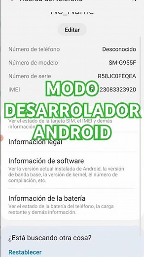 CÓMO ACCEDER AL MODO DESARROLLADOR EN ANDROID ✅️ #smartphone #dispositivo #trucos #android