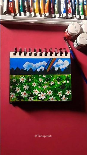 Easy way to paint a rainbow watercolor painting step by step ✨️ #painting #fyp #shorts #artist #yt