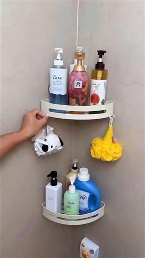 Adjustable Suction Cup Bathroom Corner Shelves #bathroom #shorts #amazing #trending