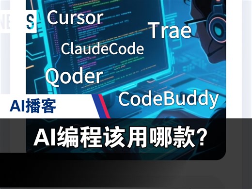 [AI播客]AI编程五花八门，到底应该用哪一款工具？ #Cursor #ClaudeCode #Trae #Qoder #CodeBuddy