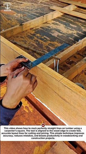 Perfect Straight Line Marking with a Carpenter Square | Woodworking Short