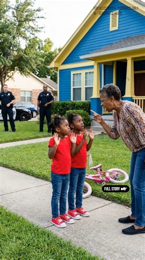 A Neighbor Reported Two Black Twin Girls to the Police — She Never Imagined Who Their Mother Really Was... The call was calm, practiced, almost bored. A woman stood on a manicured sidewalk with her arms crossed, watching two eight-year-old twin girls sob on the curb, their backpacks at their feet. She told the dispatcher they were “causing trouble” and didn’t belong there. Red and blue lights sliced through the quiet afternoon. Neighbors drifted closer. Phones came out. The girls clung to each o
