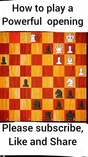 how to play a powerful opening in chess #chess #checkmate #chesstactics#viralshort