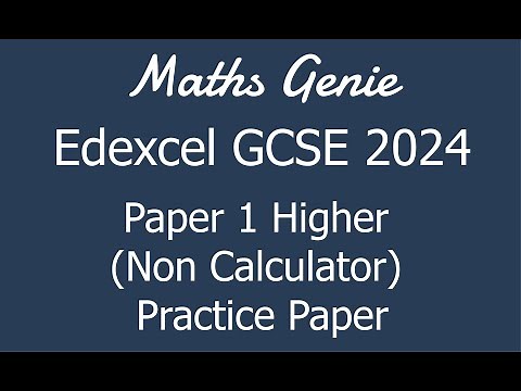 Edexcel GCSE 2024 Higher Paper 1 (Non Calculator) Revision Practice Paper