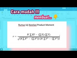 How to Create a Product Moment Correlation Test Formula