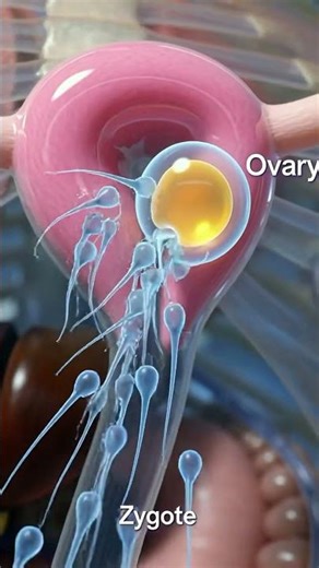 The Moment Sperm Meets Egg 🤯 | Fertilization Explained in 3D