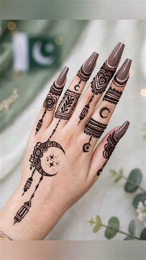 14th August mehndi design for back hand 🇵🇰✨️ #henna #14august