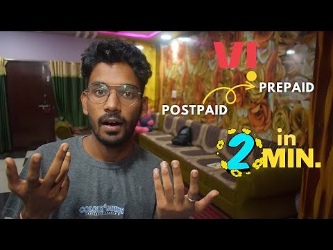 How to CONVERT VI Postpaid to PREPAID account Online in 2 Min.
