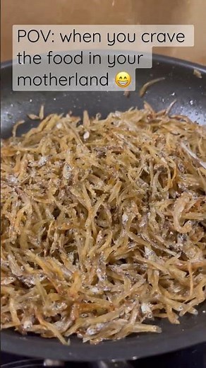 Cooking dried anchovies…