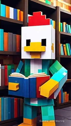 #minecraft #minecraftshorts Minecraft Chicken's Library Trip: WHY?! 🐔📚 (Lore & Theories)