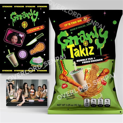 GNARLY TAKIS Chip Bag | Custom Kpop Taki Chip Snack Bag for Parties Gifts and Concert Freebies - Etsy