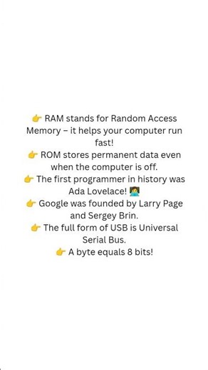 👉 RAM stands for Random Access Memory – it helps your computer run fast