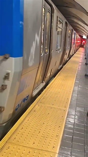 a path train leaving 14th street #railroad #railtrack #railway #subwaytrain #train #thirdrail #path