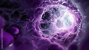 A closeup view of a nuclear pore complex embedded in the nuclear envelope allowing for molecular transport.