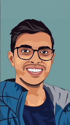 Vector Portrait Illustration Process 🎨 in Adobe Illustrator#vectorportrait #adobeillustrator #shorts