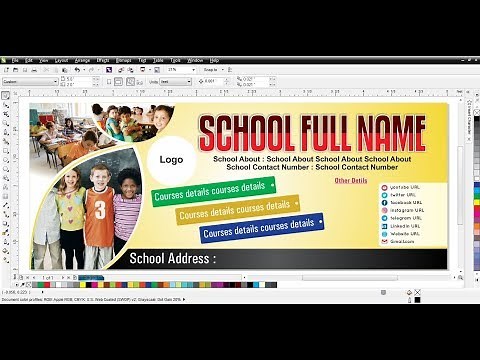 How To Make School Flex Design in CorelDRAW | CorelDRAW Graphics Tutorial Video