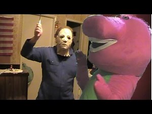 Halloween:Michael Myers Vs Barney The Dinosaur
