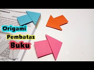 Cara Membuat Origami Pembatas Buku || Origami pembatas Buku Bentuk Panah || Origami Bookmark