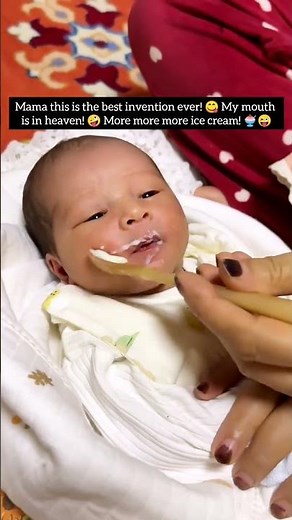 Mama this is the best invention ever! 😋 My mouth is in heaven! 🤪🍧