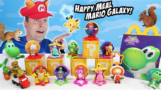 McDonalds Super Mario Galaxy Movie Happy Meal Mystery Block Yoshi Clips Full 2026 Collection Codes