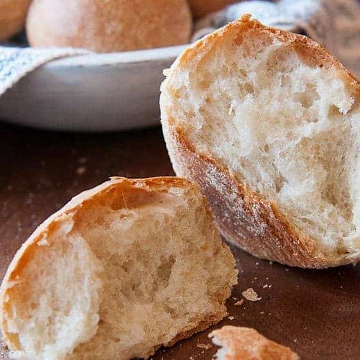 Crusty Bread Machine Rolls (Secret Cornstarch Glaze)
