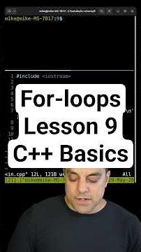 for-loops in C++ [Learn C++ Shorts Lesson 9]