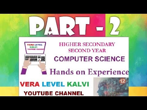 Hands On Experience | XII STD CS |Chapter 6 (2)| 4,5,6Th programs