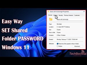 SET Shared Folder PASSWORD : Windows 11