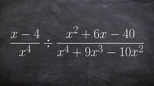 Dividing two rational expressions by factoring and simplifying