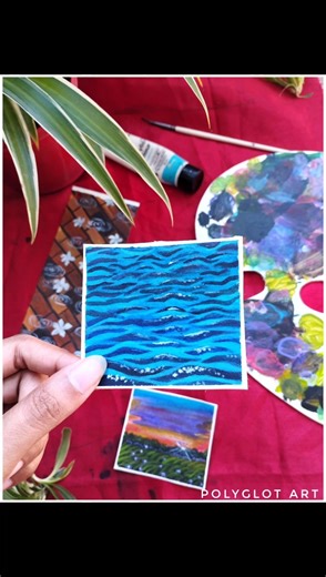 🌊 painting #polyglotart #painting #drawing #shorts