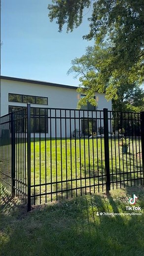 6’ Black Aluminum Fence Installation Arlington Heights Illinois | 76 Fence Company