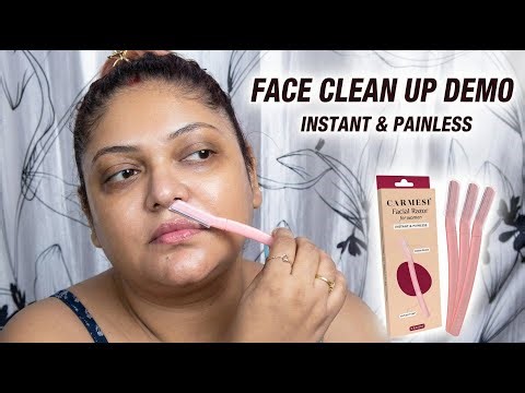 How to Shave Your Face at Home | Instant & Painless Face Clean Up | (Dermaplaning)