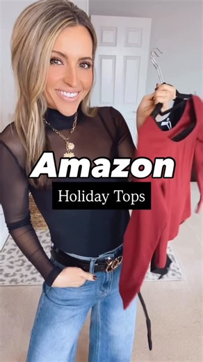 McKenna Zinkhann on Instagram: "C0mment ✨HOLIDAY TOPS✨ to sh0p Love these everyday tops to dress up any holiday look!! The first two are regular length! The last is a bodysuit & comes in a fleece lined option! Perfect for winter! As an Amazon influencer I earn from qualifying purchases . . . @amazoninfluencerprogram @amazonfashion #amazonstorefront #amazonfashion #amazoninfluencerprogram #founditonamazon #amazonfinds #amazonfashionfinds #casualstyle #affordablestyle #affordablefashion #outfitree