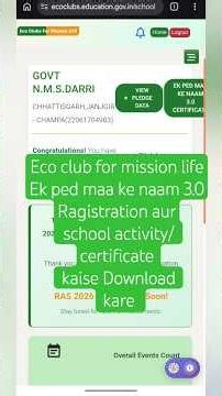 Eco club for mission life |Ek ped maa ke naam 3.0 Ragistration | #ekpedmaakenaam