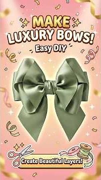 DIY Luxury Layered Ribbon Bow! 💎🎀 #Shorts #SatinBow #DIYProject #HairBowMaker #ElegantCrafts