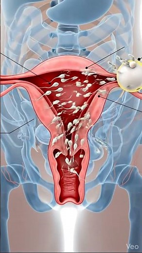 A realistic full-body illustration of an adult woman standing in anatomical position. #gyneacology