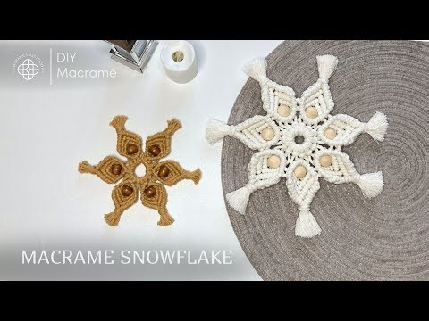 Macrame Snowflake | step by step | DIY Snowflake Easy