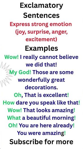 Exclamatory sentences❤️, #english #grammar🔥 #explore #viral #learning🔥 #englishgrammar #exclamatory🌸
