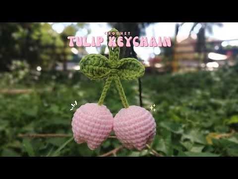 Crochet Tulip Keychain| Tutorial for beginners| Easy pattern