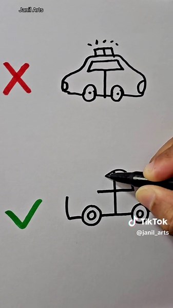 Desenho Fácil de Carro de Polícia para Iniciantes