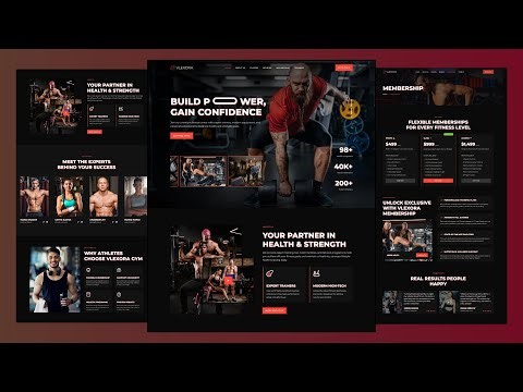 Responsive Gym Website Design Tutorial | HTML CSS JavaScript Frontend Project
