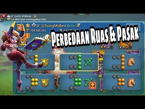 RUAS & PASAK Lords Mobile | Perbedaan - Fungsinya