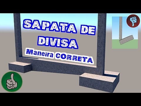 Como fazer uma sapata de divisa da maneira correta