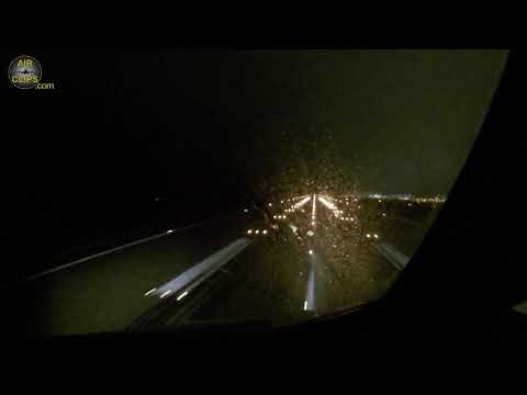 A380 Takeoff, PILOT'S VIEW! Night, Rain, Low Clouds and Lots of Power!!! [AirClips]