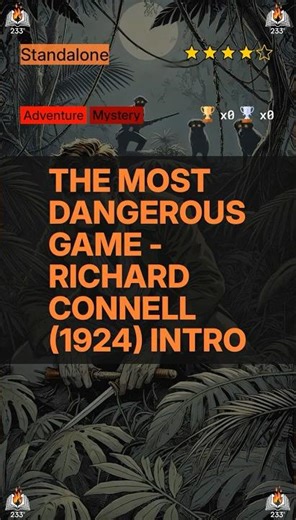 The Most Dangerous Game - Richard Connell (1924) Intro