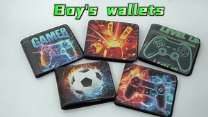 Kids Wallets for Boys Girls Teen, Birthday Gift for 6 7 8 9 10 11 12 13 Year Old Boys, Cool Hockey Rfid Blocking Kid Wallet With Zipper Coin Pocket, Novelty Wallet for Kids Christmas/Birthday Gift