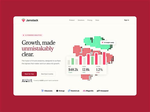 SaaS Data Analytics Animated Hero Section