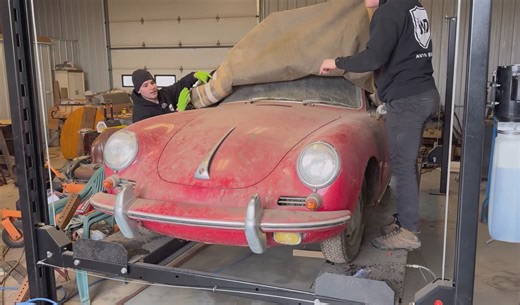 1964 Porsche 356 Barn Find Gets First Wash in 58 Years, Becomes Stunning Survivor