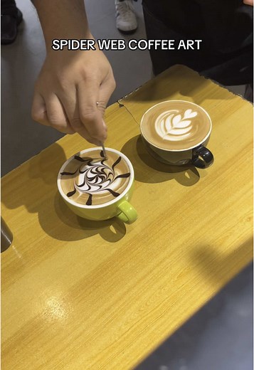 Create Stunning Spider Web Coffee Art at Home